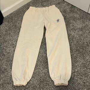 Brandy Melville Cream Ankle Sweatpants
